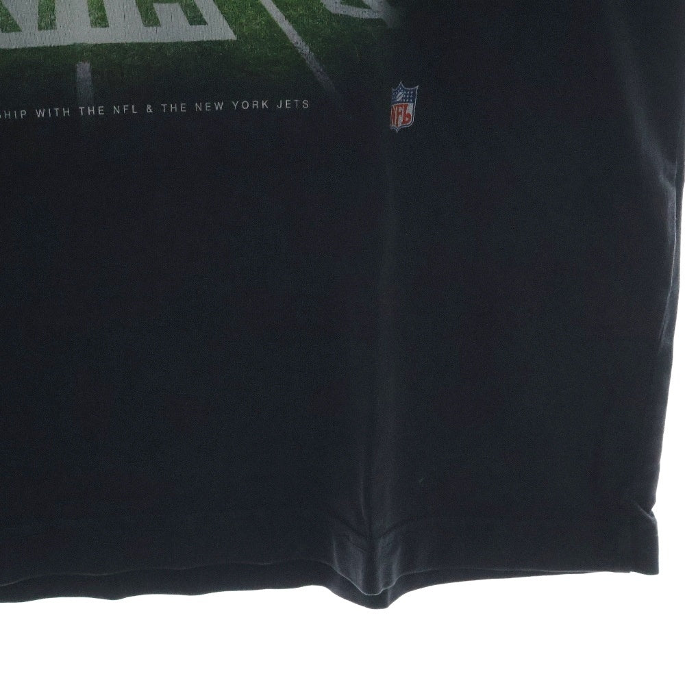 KITH(キス) 23AW×NFL 47 JETS Vintage Tee ジェッツ ヴィンテージ加工プリント半袖Tシャツ ブラック