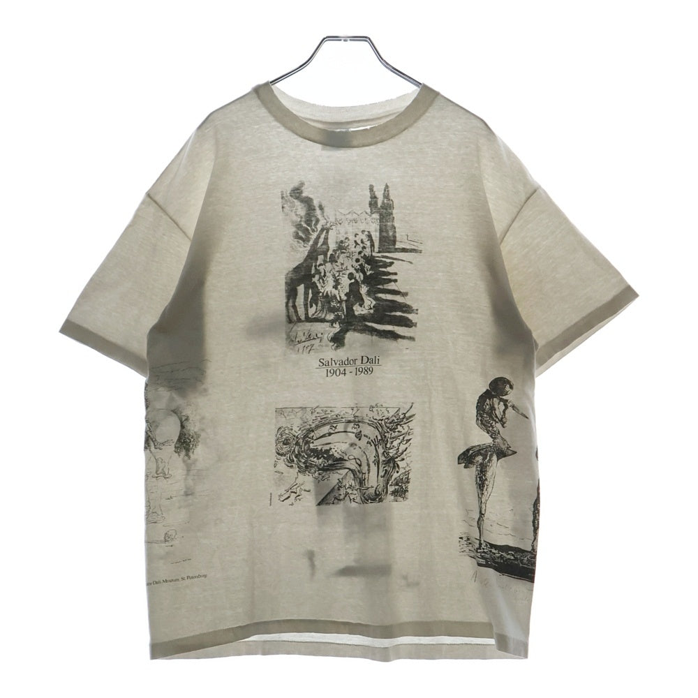 VINTAGE(ヴィンテージ) 90s VINTAGE Salvador Dali サルバドール・ダリ プリント半袖Tシャツ カットソー ホワイト