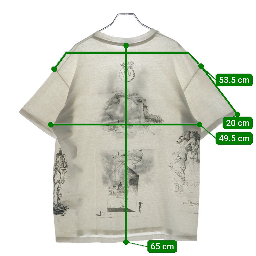 VINTAGE(ヴィンテージ) 90s VINTAGE Salvador Dali サルバドール・ダリ プリント半袖Tシャツ カットソー ホワイト