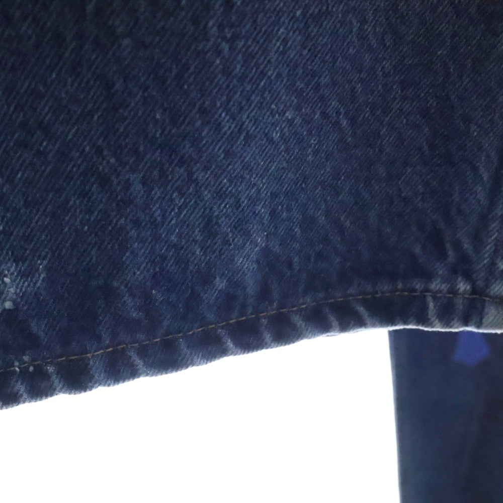 CHROME HEARTS(クロムハーツ) ×LEVI'S STENCIL DENIM リーバイス ステンシル ペイント加工クロスパッチ付きデニムパンツ インディゴ/ブルー/レッド