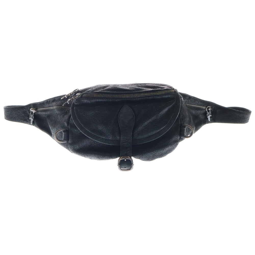 CHROME HEARTS(クロムハーツ) #1 SNAT PACK スナットパック ダガージップ ガンスリンガーベルト デストロイレザーウエストバッグ ブラック