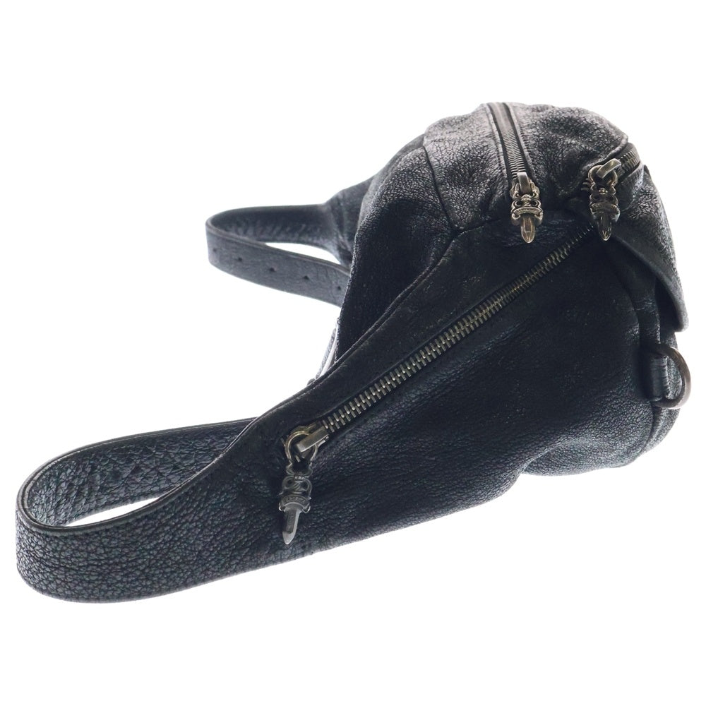 CHROME HEARTS(クロムハーツ) #1 SNAT PACK スナットパック ダガージップ ガンスリンガーベルト デストロイレザーウエストバッグ ブラック