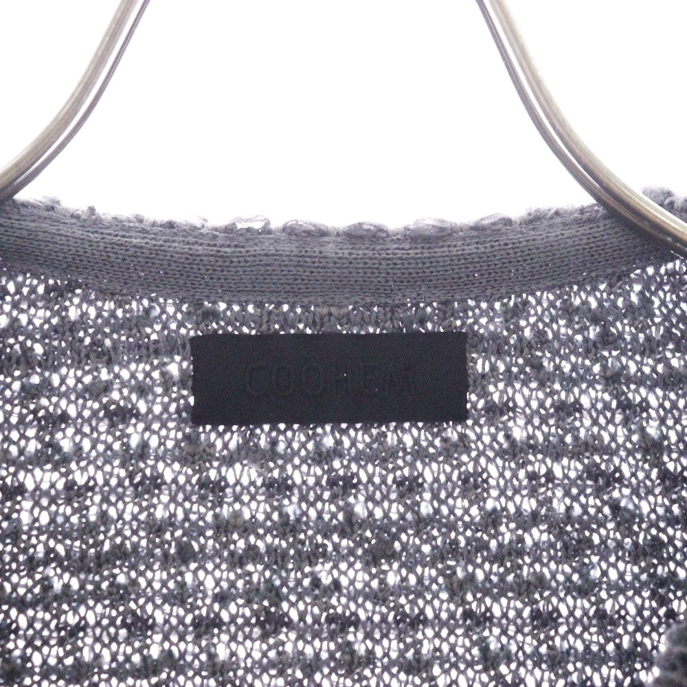 COOHEM(コーヘン) 24AW BASIC TWEED NO-COLLAR JACKET 4ポケット ベーシック ツイード ノーカラージャケット グレー 13-244-014