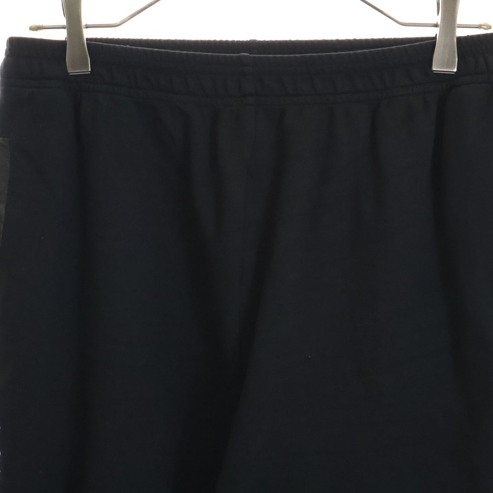 CHROME HEARTS(クロムハーツ) TRACK PANTS サイドロゴクロスボールスナップボタン レザー切替トラックショーツ ハーフパンツ ブラック