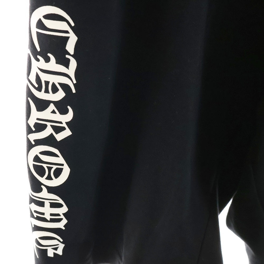 CHROME HEARTS(クロムハーツ) TRACK PANTS サイドロゴクロスボールスナップボタン レザー切替トラックショーツ ハーフパンツ ブラック