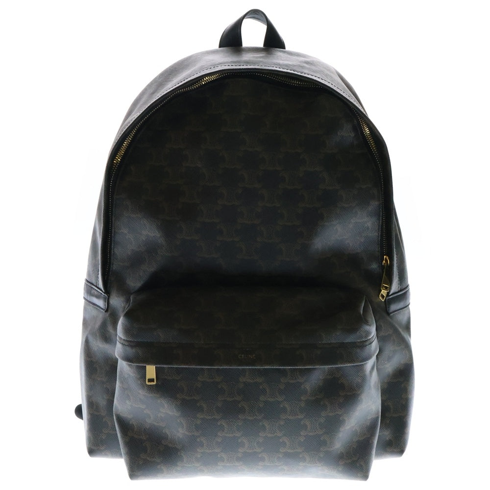 CELINE(セリーヌ) トリオンフ ミディアム PVC×レザー総柄 バックパック リュック 188382BOV.38SI ブラウン