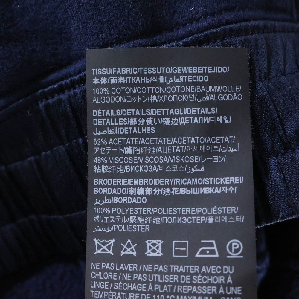 SAINT LAURENT PARIS(サンローランパリ) 24SS Hoodie Marine エンブロイダリーロゴプルオーバーフーディーパーカー 773358 Y36SW ネイビー