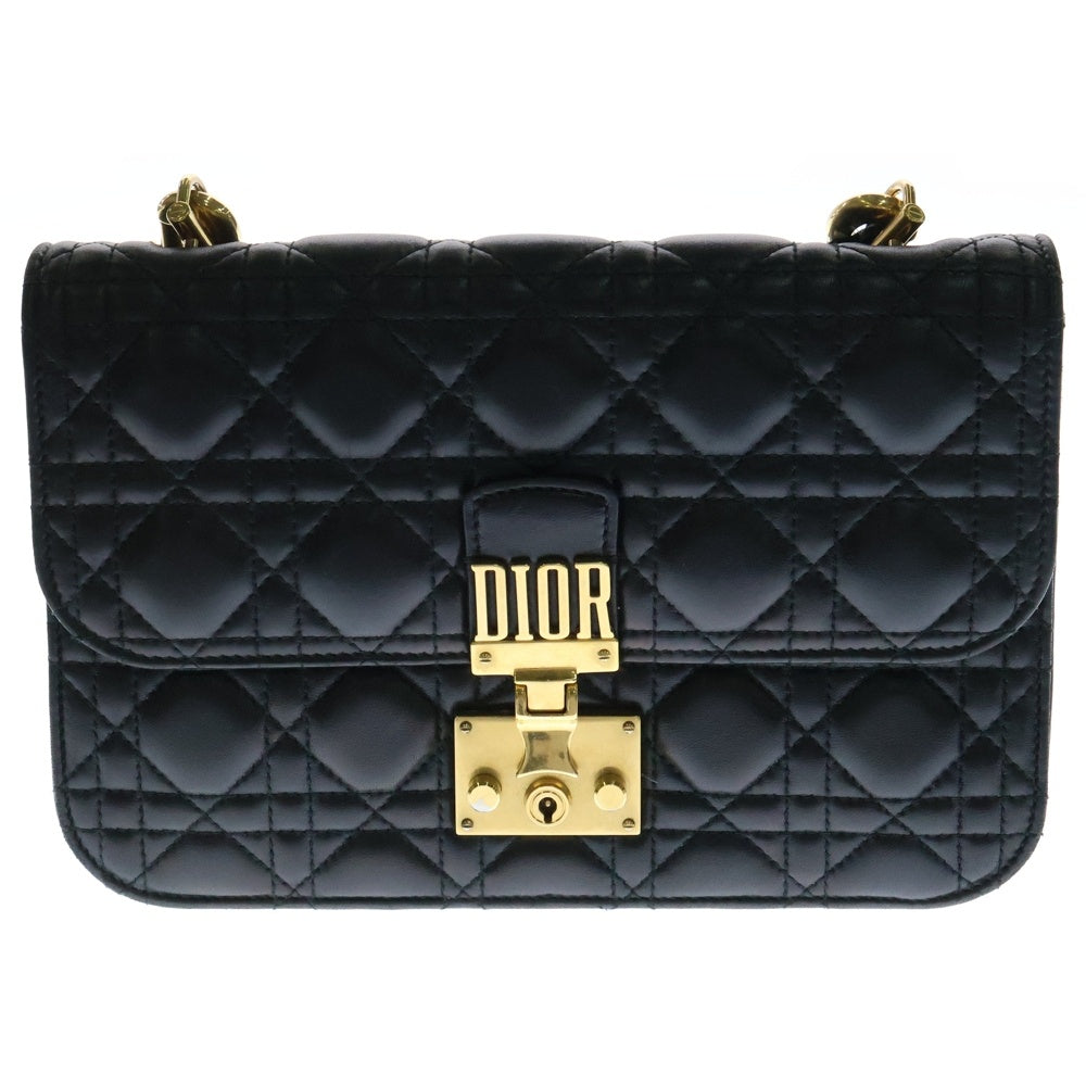 Christian Dior(クリスチャンディオール) ADDICT アディクト レザーショルダーバッグ ブラック レディース