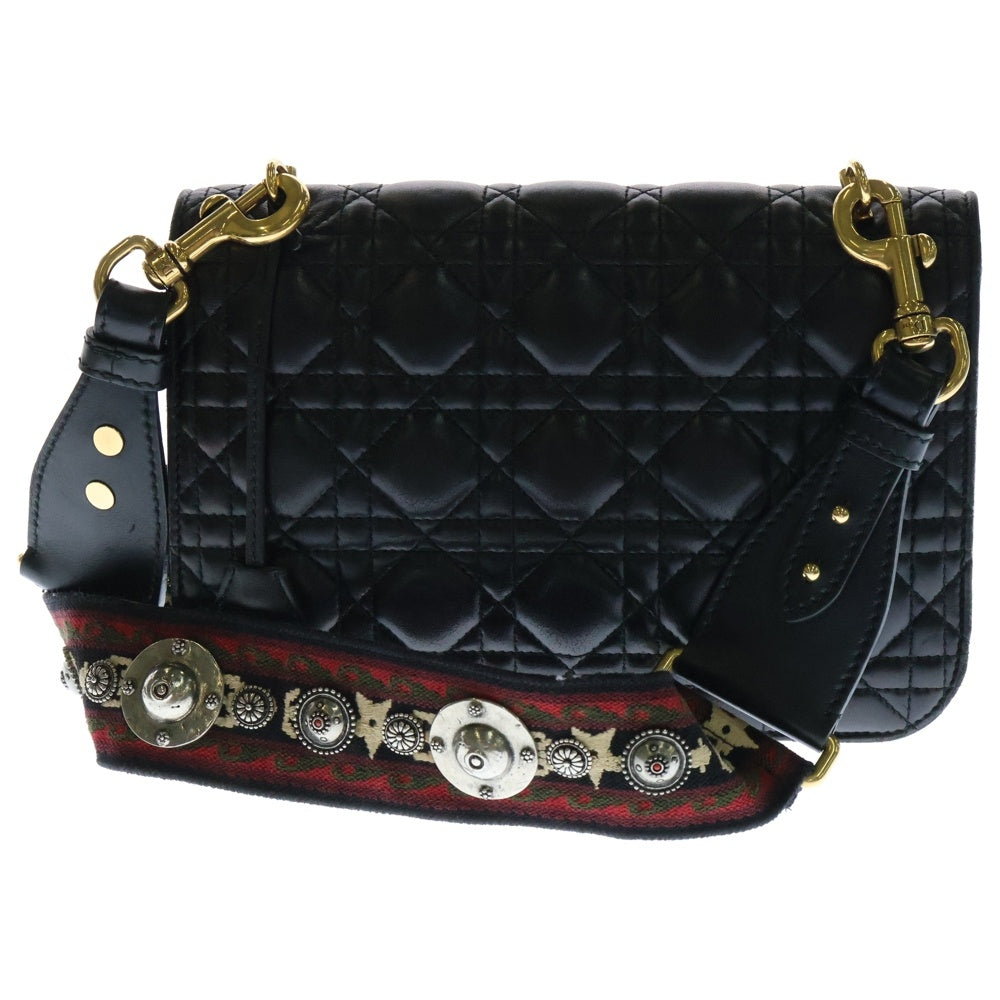 Christian Dior(クリスチャンディオール) ADDICT アディクト レザーショルダーバッグ ブラック レディース