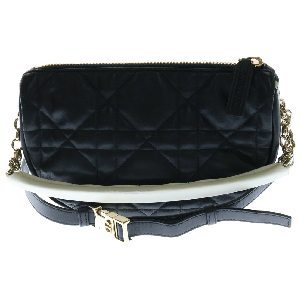 Christian Dior(クリスチャンディオール) HOBO ホーボー レザーショルダーバッグ ブラック レディース