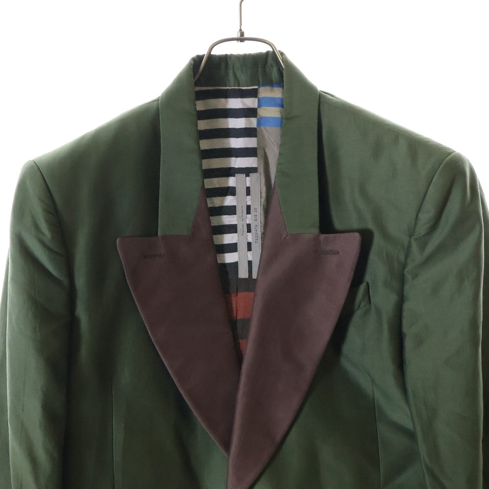 Rick Owens(リックオウエンス) 20SS Soft Lapel Blazer RU20S7756-SCJP1 ソフト ラペルブレイザー テーラードジャケット グリーン