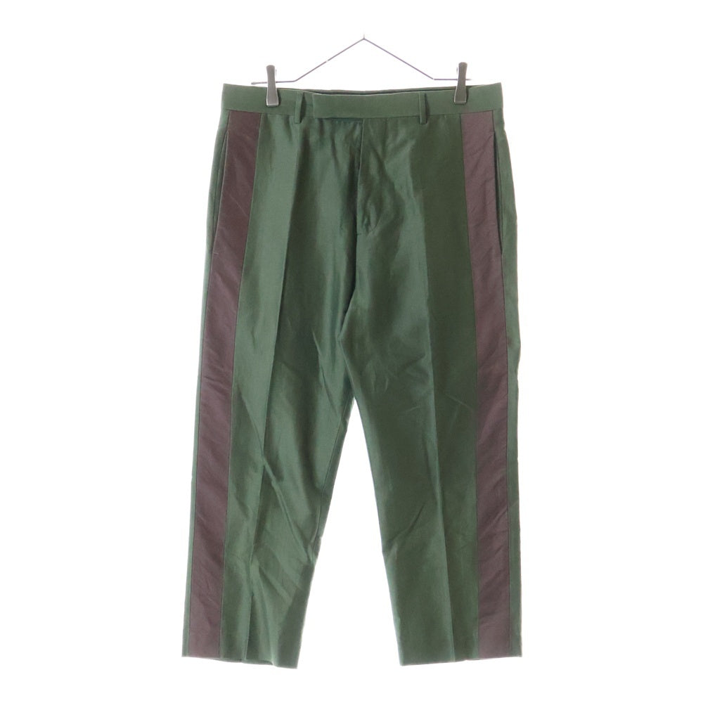Rick Owens(リックオウエンス) 20SS Side Stripe Cropped Pants RU20S7372-SCSC サイド ストライプ クロップド パンツ スラックス グリーン