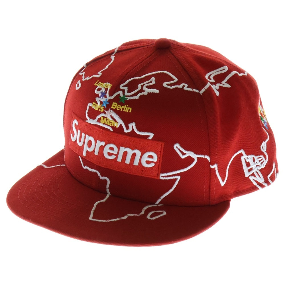 SUPREME(シュプリーム) 23AW ×NEW ERA Worldwide Box Logo Cap ニューエラ ワールドワイド ボックスロゴ ベースボールキャップ 帽子 レッド