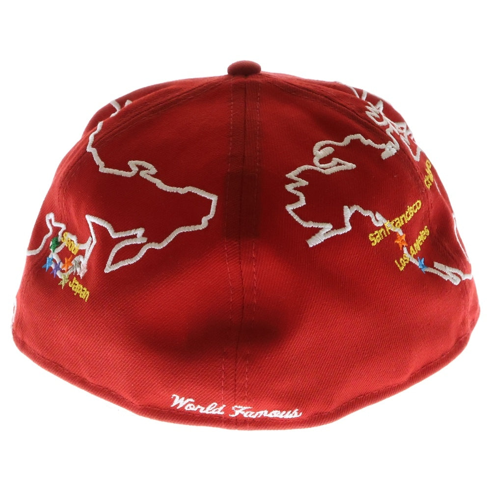 SUPREME(シュプリーム) 23AW ×NEW ERA Worldwide Box Logo Cap ニューエラ ワールドワイド ボックスロゴ ベースボールキャップ 帽子 レッド