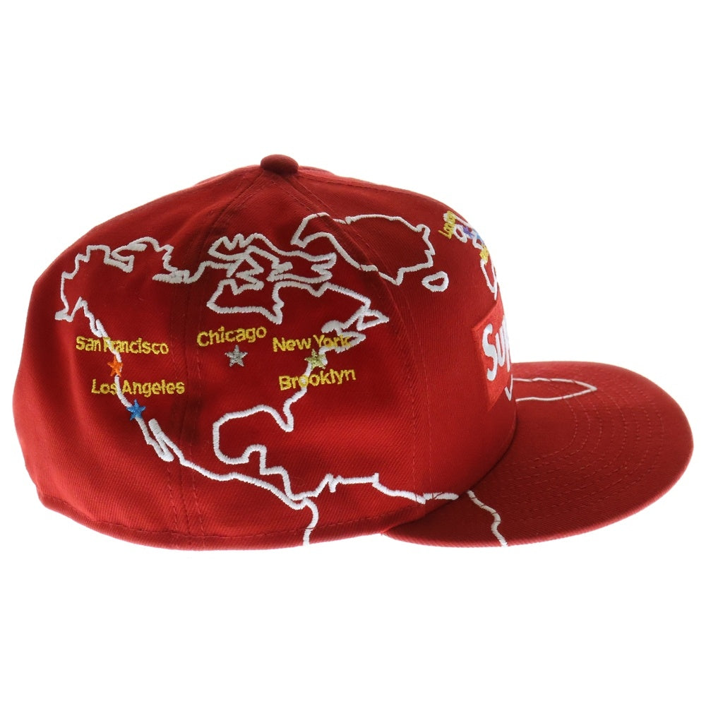SUPREME(シュプリーム) 23AW ×NEW ERA Worldwide Box Logo Cap ニューエラ ワールドワイド ボックスロゴ ベースボールキャップ 帽子 レッド