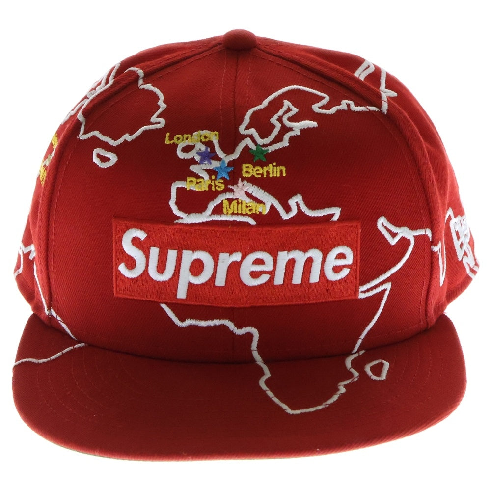 SUPREME(シュプリーム) 23AW ×NEW ERA Worldwide Box Logo Cap ニューエラ ワールドワイド ボックスロゴ ベースボールキャップ 帽子 レッド