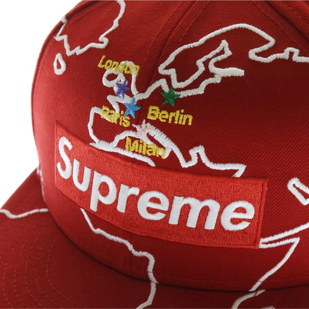 SUPREME(シュプリーム) 23AW ×NEW ERA Worldwide Box Logo Cap ニューエラ ワールドワイド ボックスロゴ ベースボールキャップ 帽子 レッド