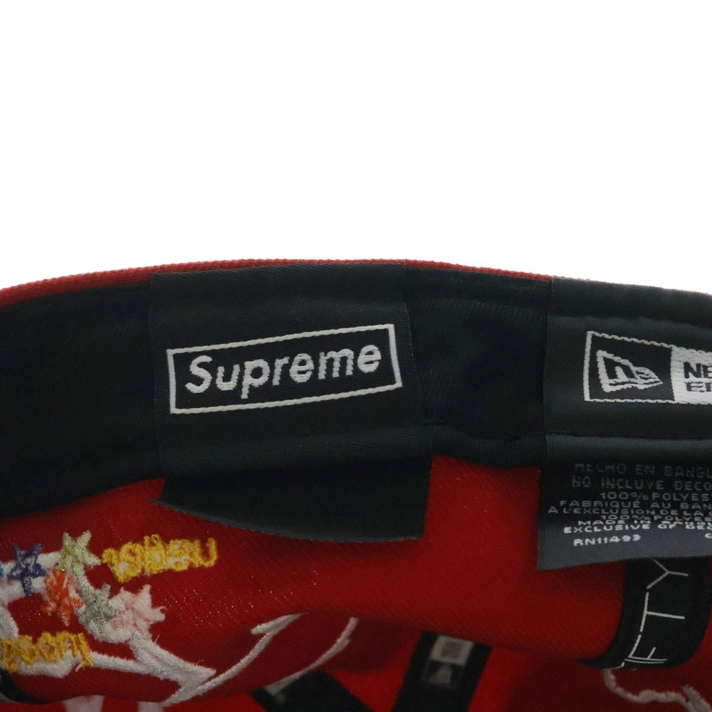 SUPREME(シュプリーム) 23AW ×NEW ERA Worldwide Box Logo Cap ニューエラ ワールドワイド ボックスロゴ ベースボールキャップ 帽子 レッド