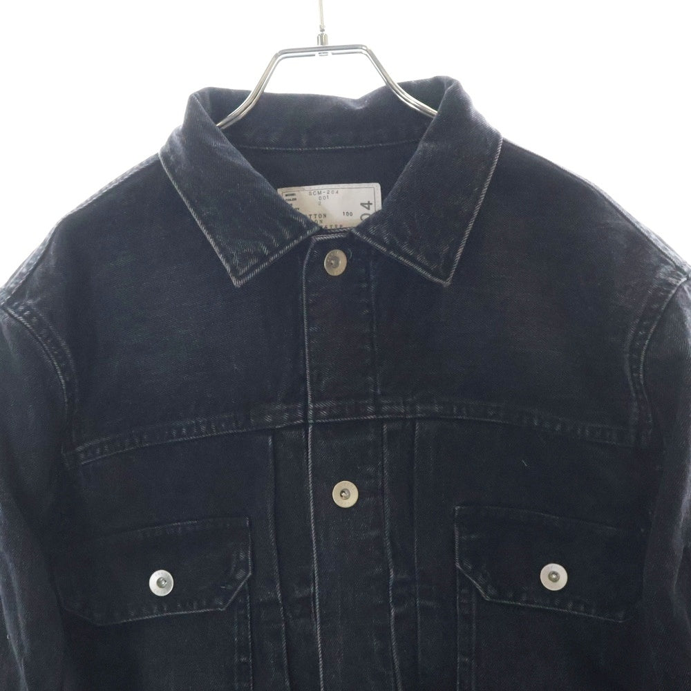Sacai(サカイ) Denim Nylon Twill Jacket デニム ナイロンツイル ドッキングジャケット ブラック SCM-204