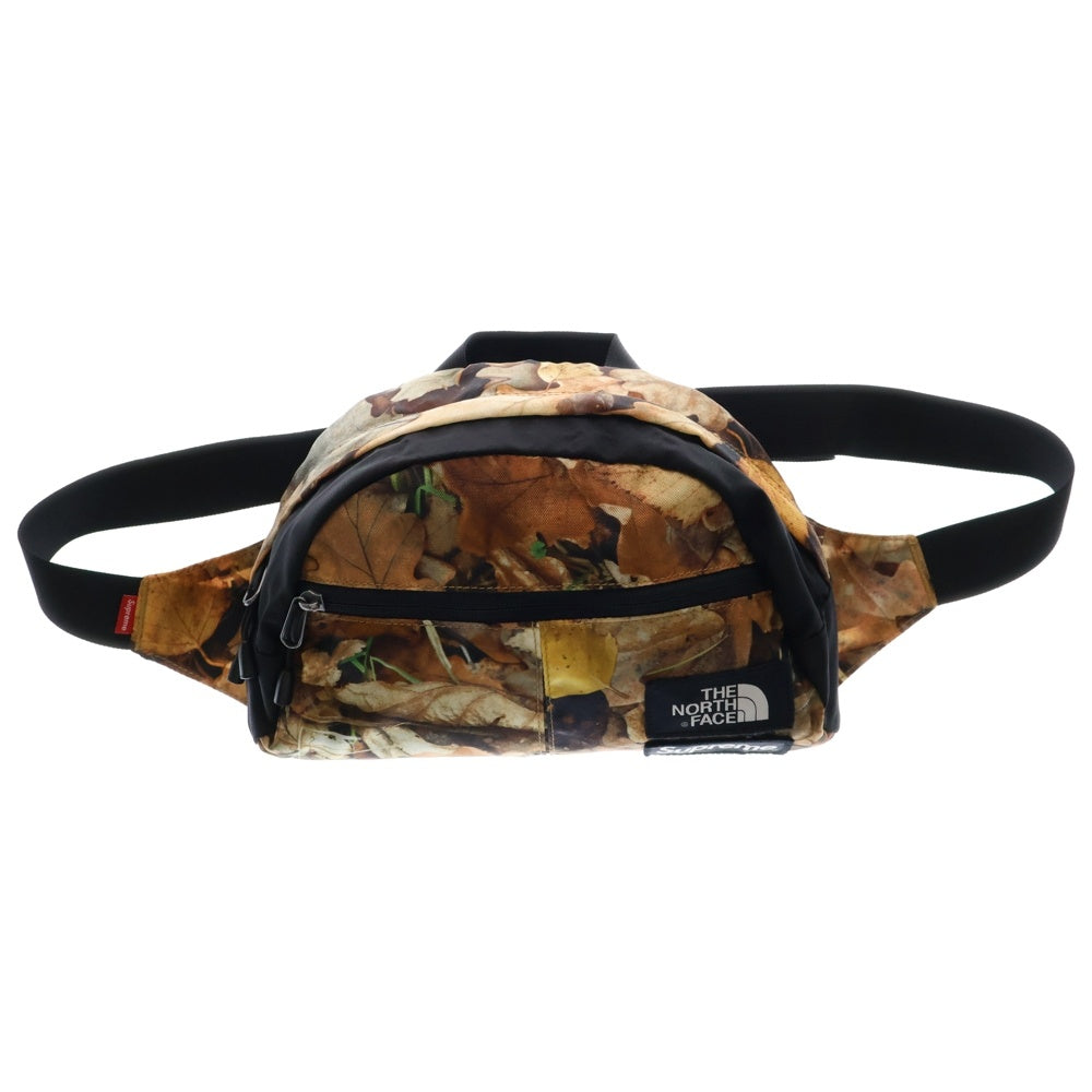 SUPREME(シュプリーム) 16AW ×THE NORTH FACE Roo II Lumbar Pack Leaves ザ ノースフェイス ルゥー2ランバーパック 枯葉柄 ウエストバッグ ボディバッグ ブラウン NF00ASUA