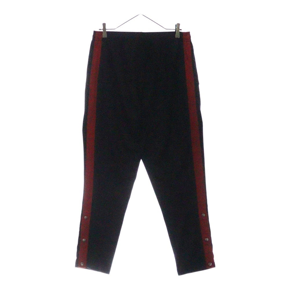 CHROME HEARTS(クロムハーツ) TRACK PANTS トラックパンツ サイドクロスボールレザー切替トラックロングパンツ ブラック/レッド