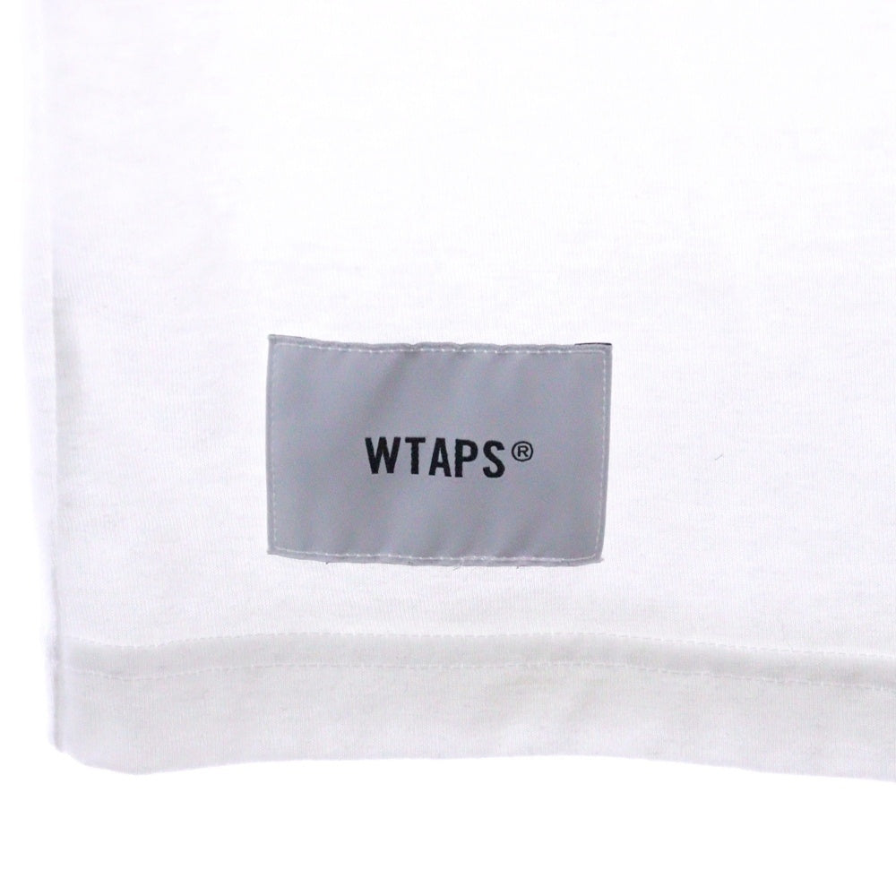 WTAPS(ダブルタップス) 23SS DESIGN 01 SS TEE ポケット付 ロゴプリント半袖Tシャツ カットソー ホワイト 231ATDT-CSM13