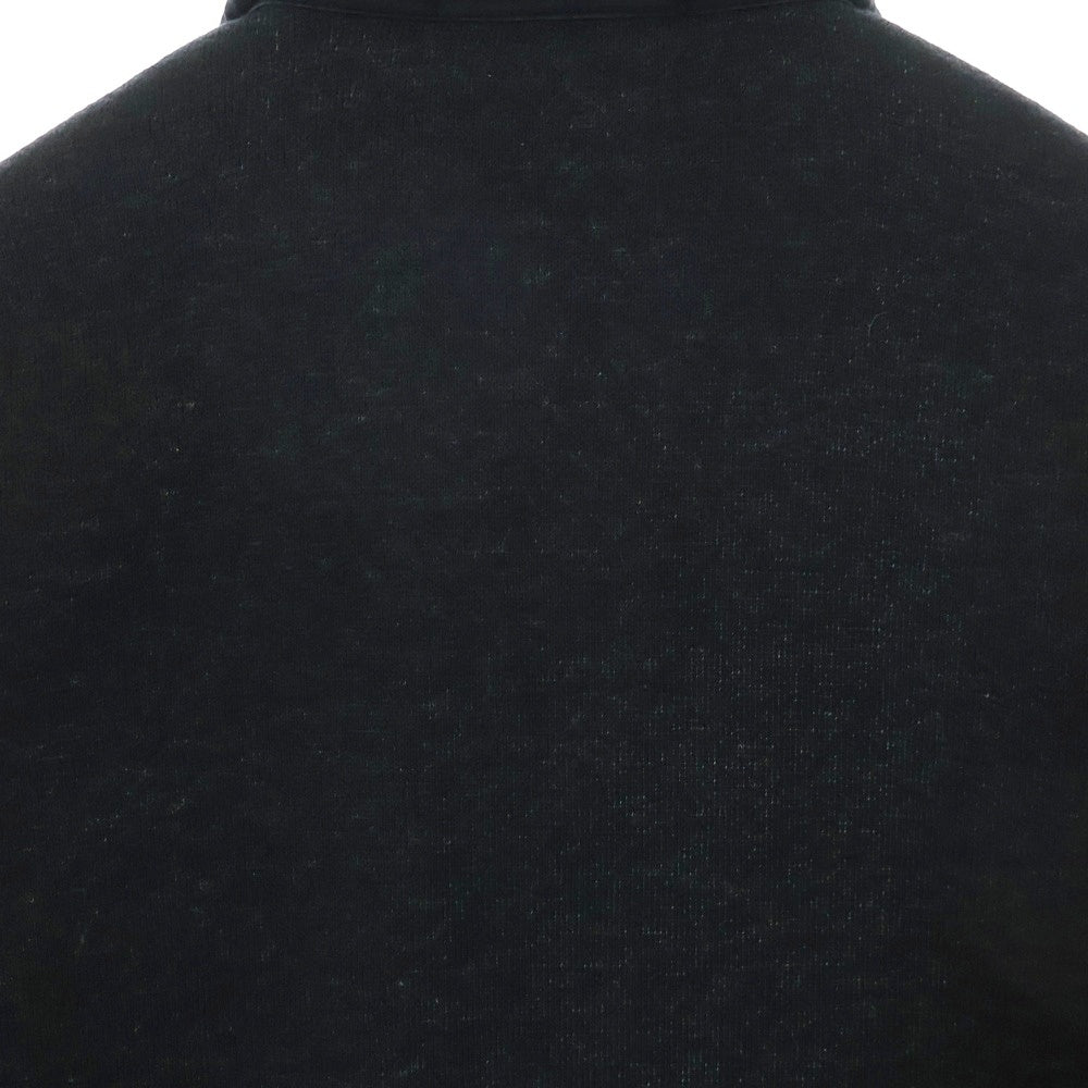 STONE ISLAND(ストーンアイランド) PLATED TERRY FLEECE 791567256 ダブルポケット ロゴパッチ付き フリース ジップアップ ジャケット ブラック