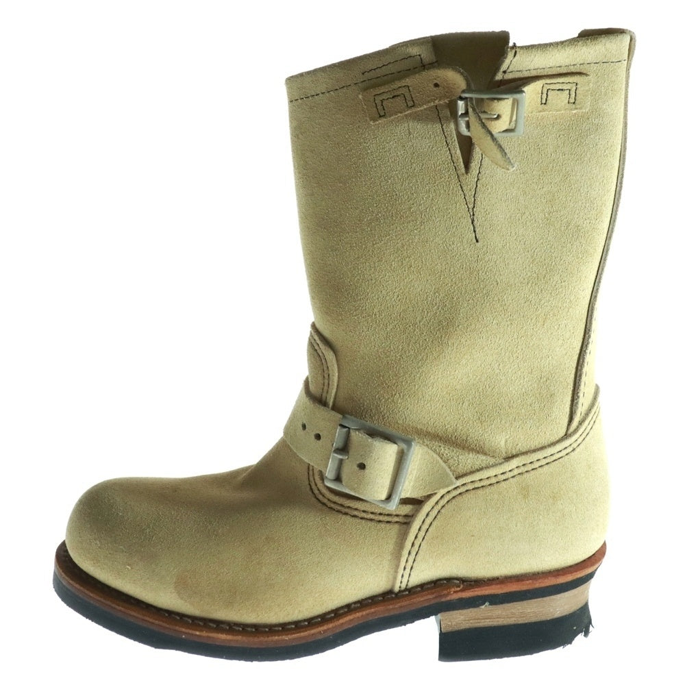 RED WING(レッド ウイング) ENGINEER BOOT レザーブーツ スエード スチールトゥ エンジニアブーツ 8268 ベージュ