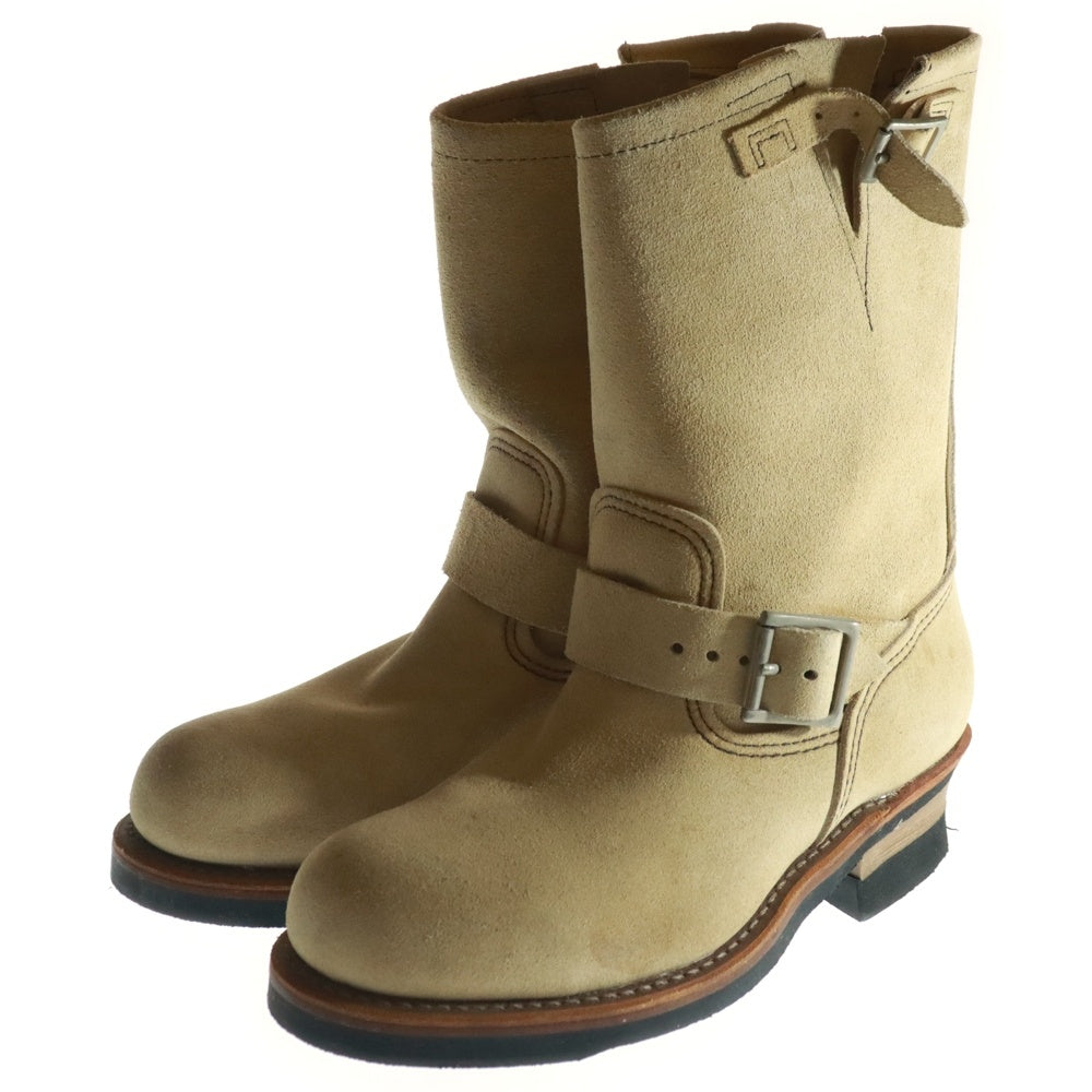 RED WING(レッド ウイング) ENGINEER BOOT レザーブーツ スエード スチールトゥ エンジニアブーツ 8268 ベージュ