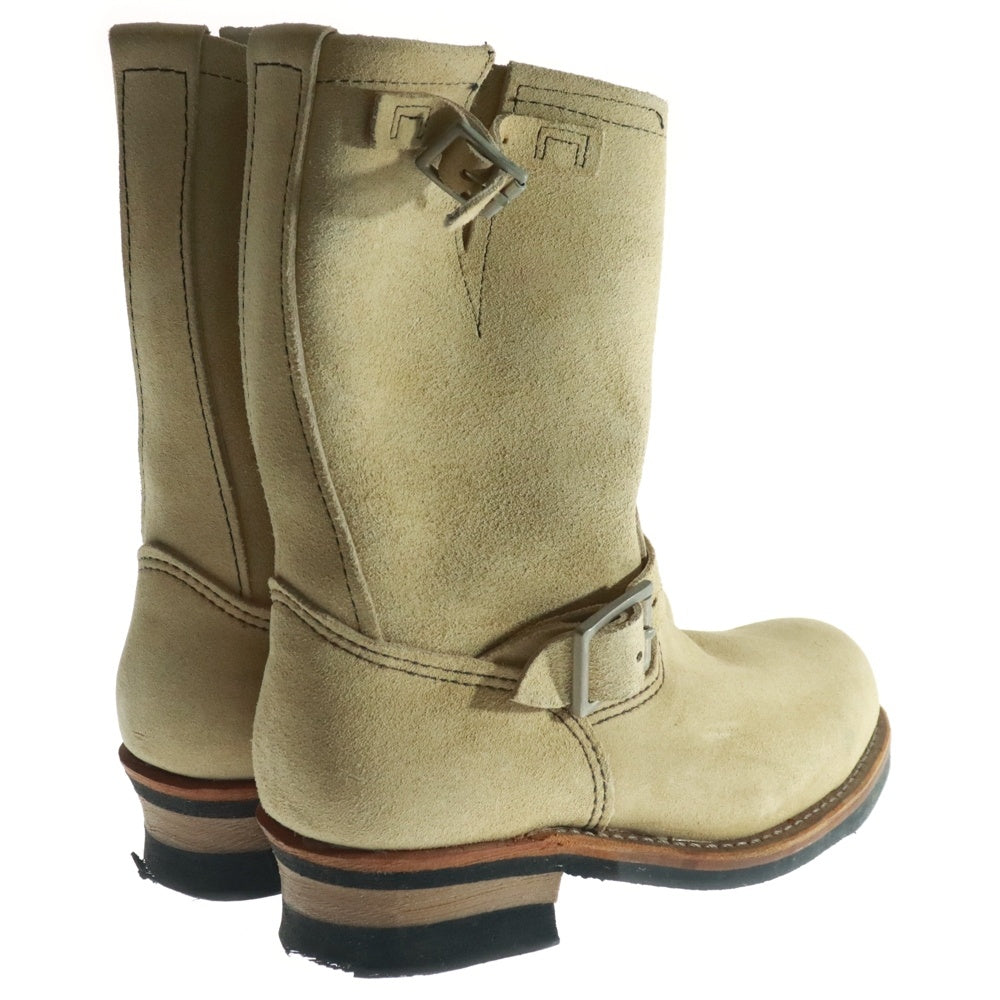 RED WING(レッド ウイング) ENGINEER BOOT レザーブーツ スエード スチールトゥ エンジニアブーツ 8268 ベージュ