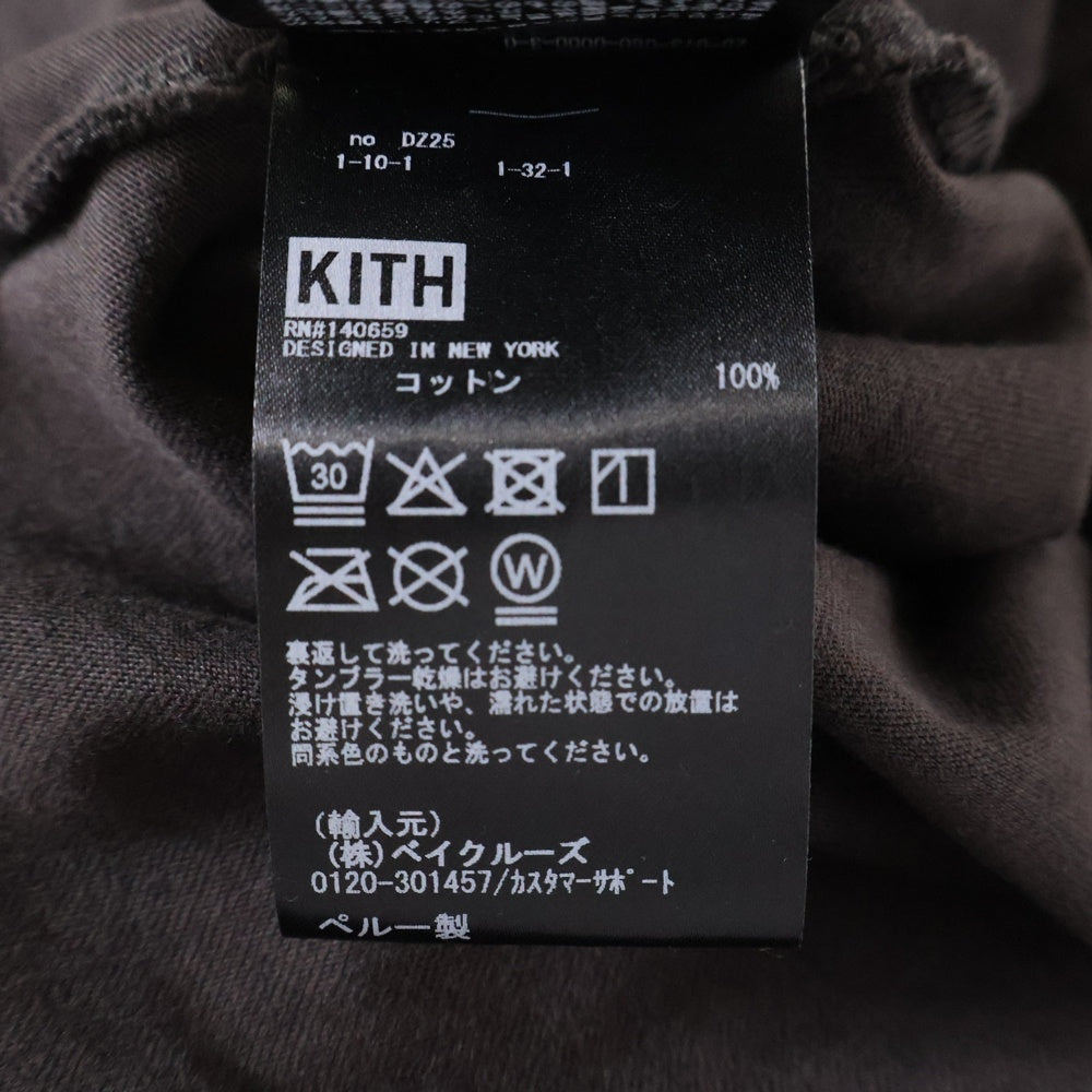 KITH(キス) ロゴプリント 半袖Tシャツ カットソー ブラック 25-073-060-0000-3-0