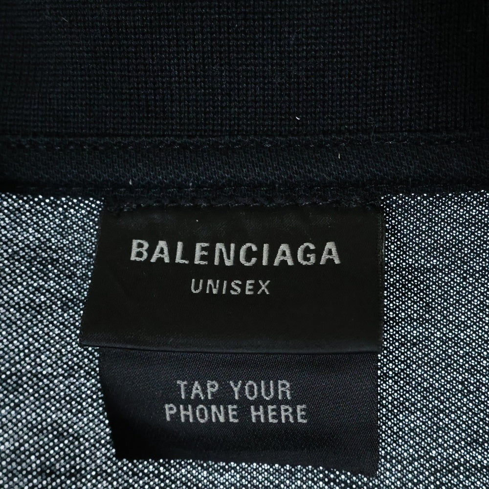 BALENCIAGA(バレンシアガ) 24AW×ebay イーベイ ロゴ刺繍オーバーサイズ半袖ポロシャツ 817418 TRVD5 ブラック