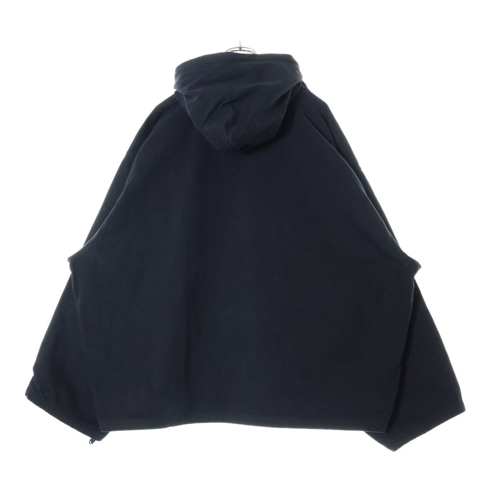 Yeezy Gap Engineered by Balenciaga(イージー ギャップ エンジニアードバイ バレンシアガ) SATEEN ANORAK HOODIE サテンアノラックフーディーパーカー 471395 ブラック