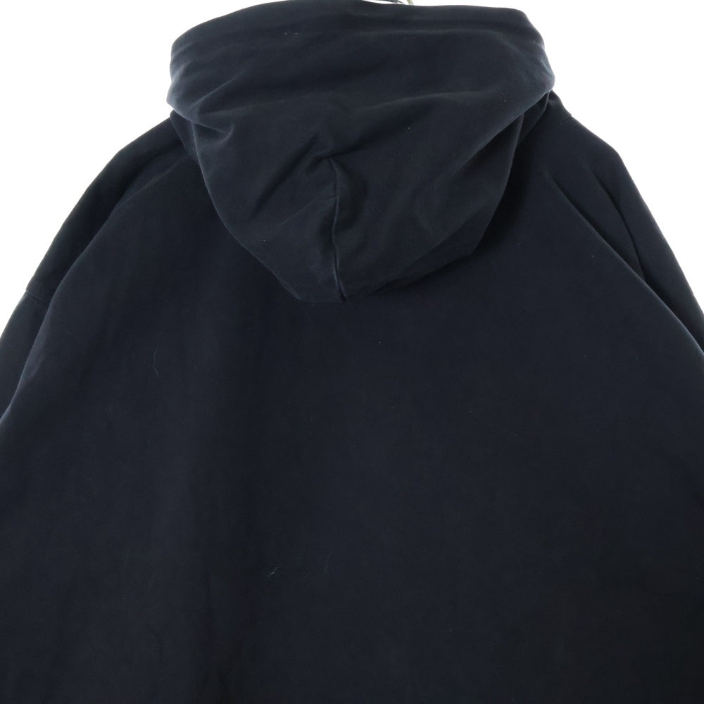 Yeezy Gap Engineered by Balenciaga(イージー ギャップ エンジニアードバイ バレンシアガ) SATEEN ANORAK HOODIE サテンアノラックフーディーパーカー 471395 ブラック