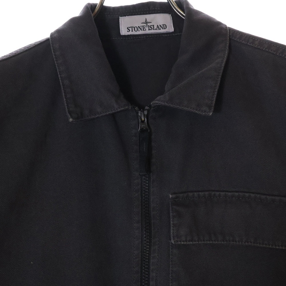 STONE ISLAND(ストーンアイランド) ロゴワッペン ジップアップ シャツジャケット 811511501 グレー