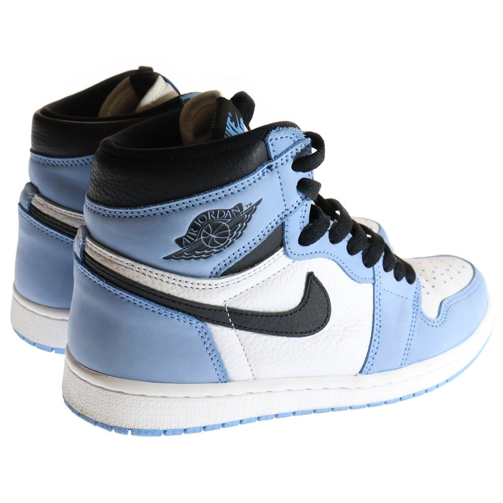 NIKE(ナイキ) AIR JORDAN 1 RETRO HIGH OG UNIVERCITY BLUE エアジョーダン1 ユニバーシティーブルー ハイカットスニーカー ブルー/ホワイト US7.5/25.5cm 555088-134