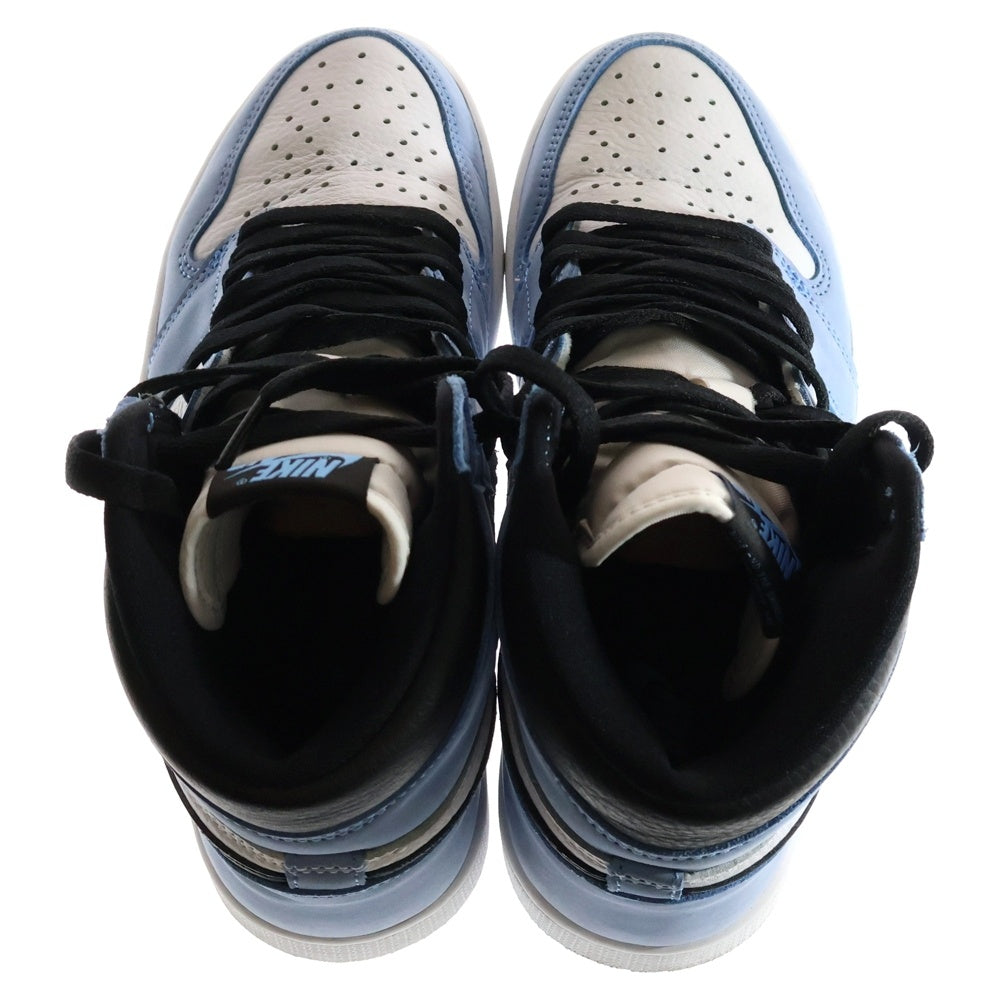 NIKE(ナイキ) AIR JORDAN 1 RETRO HIGH OG UNIVERCITY BLUE エアジョーダン1 ユニバーシティーブルー ハイカットスニーカー ブルー/ホワイト US7.5/25.5cm 555088-134