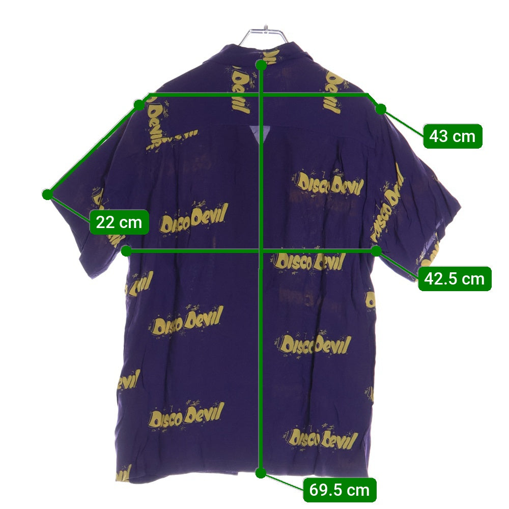 WACKO MARIA(ワコマリア) DISCO DEVIL HAWAIIAN SHIRT S/S ディスコデビルプリント 開襟シャツ 半袖シャツ パープル