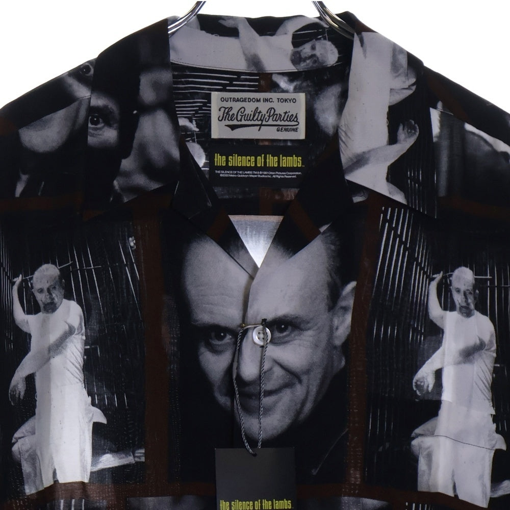 WACKO MARIA(ワコマリア) 21SS THE SILENCE OF THE LAMBS HAWAIIAN SHIRT S/S 羊たちの沈黙 開襟シャツ 半袖シャツ ブラウン/ブラック