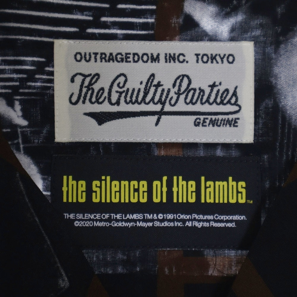 WACKO MARIA(ワコマリア) 21SS THE SILENCE OF THE LAMBS HAWAIIAN SHIRT S/S 羊たちの沈黙 開襟シャツ 半袖シャツ ブラウン/ブラック