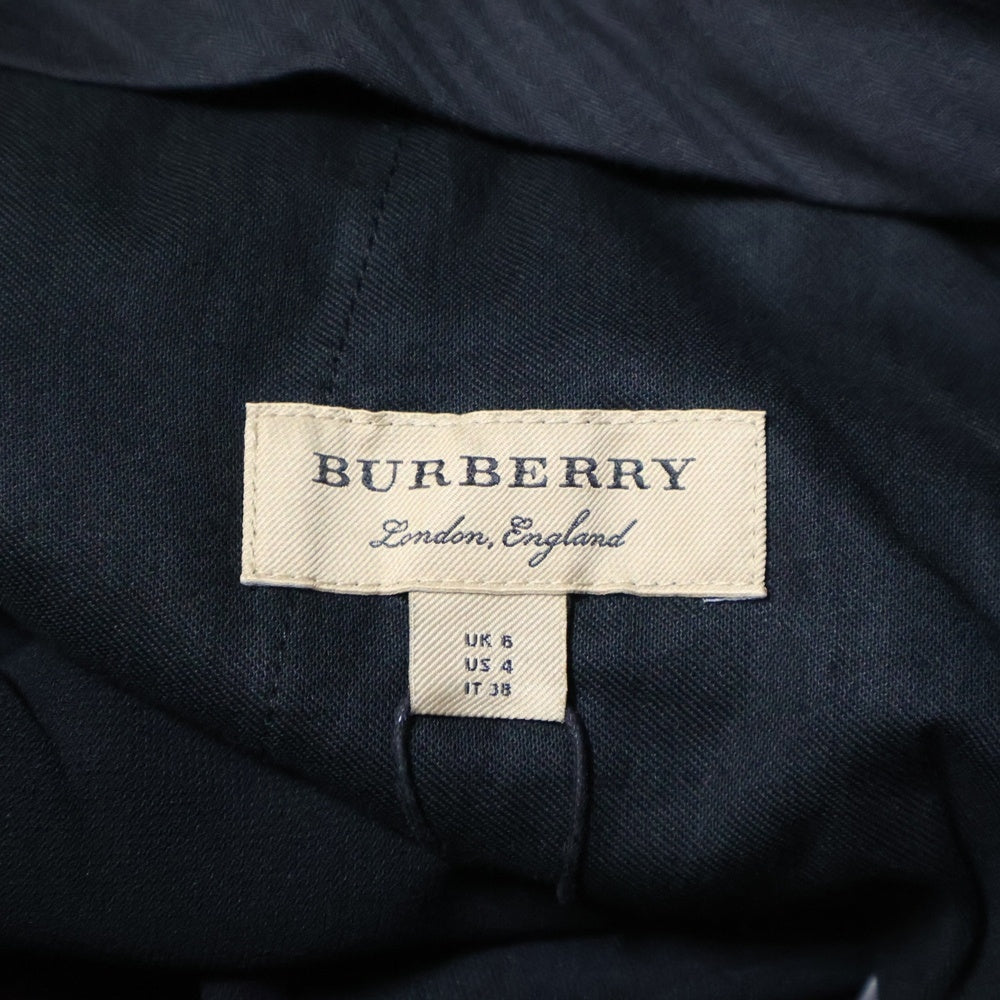 BURBERRYS(バーバリーズ) Stonewood silk band black wool pants 4073817 サイドシルクライン ロングパンツ ブラック/ホワイト