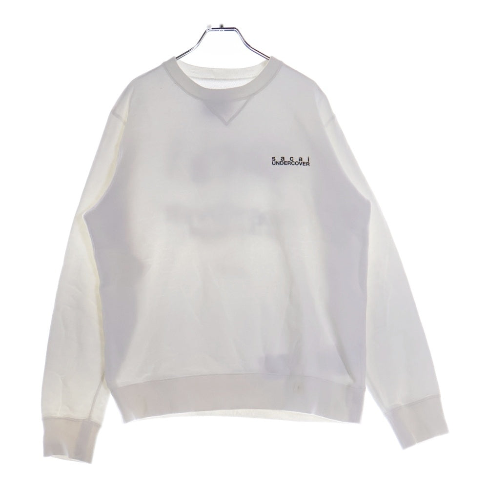 Sacai(サカイ) 17SS × UNDERCOVER アンダーカバー ロゴグラフィックプリントスウェットトレーナー 7-03782/UCS9817-1 ホワイト