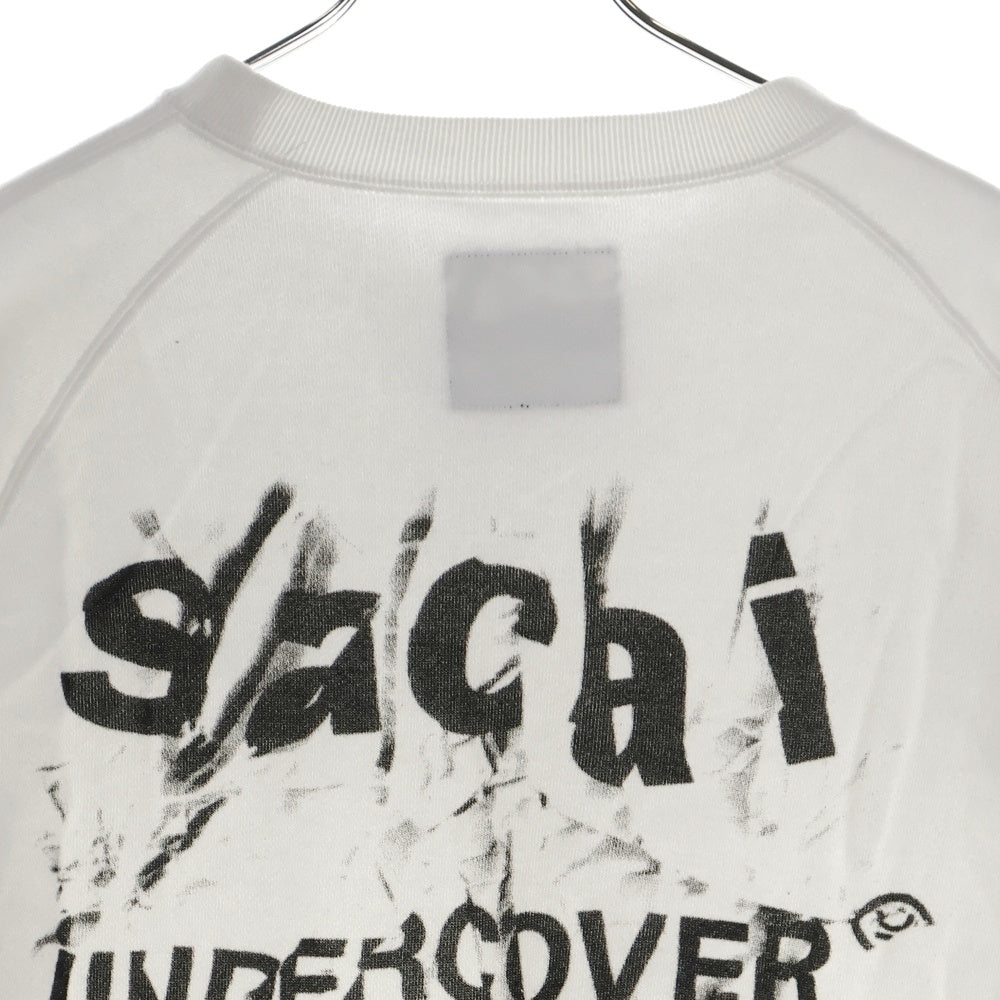Sacai(サカイ) 17SS × UNDERCOVER アンダーカバー ロゴグラフィックプリントスウェットトレーナー 7-03782/UCS9817-1 ホワイト