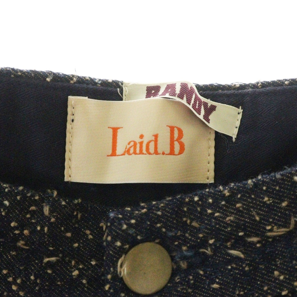 RANDY(ランディ) 23AW×Laid.B Sit W-hip pants レイドビー ダブルヒップツイードデニムパンツ 23FW-PT01 ネイビー