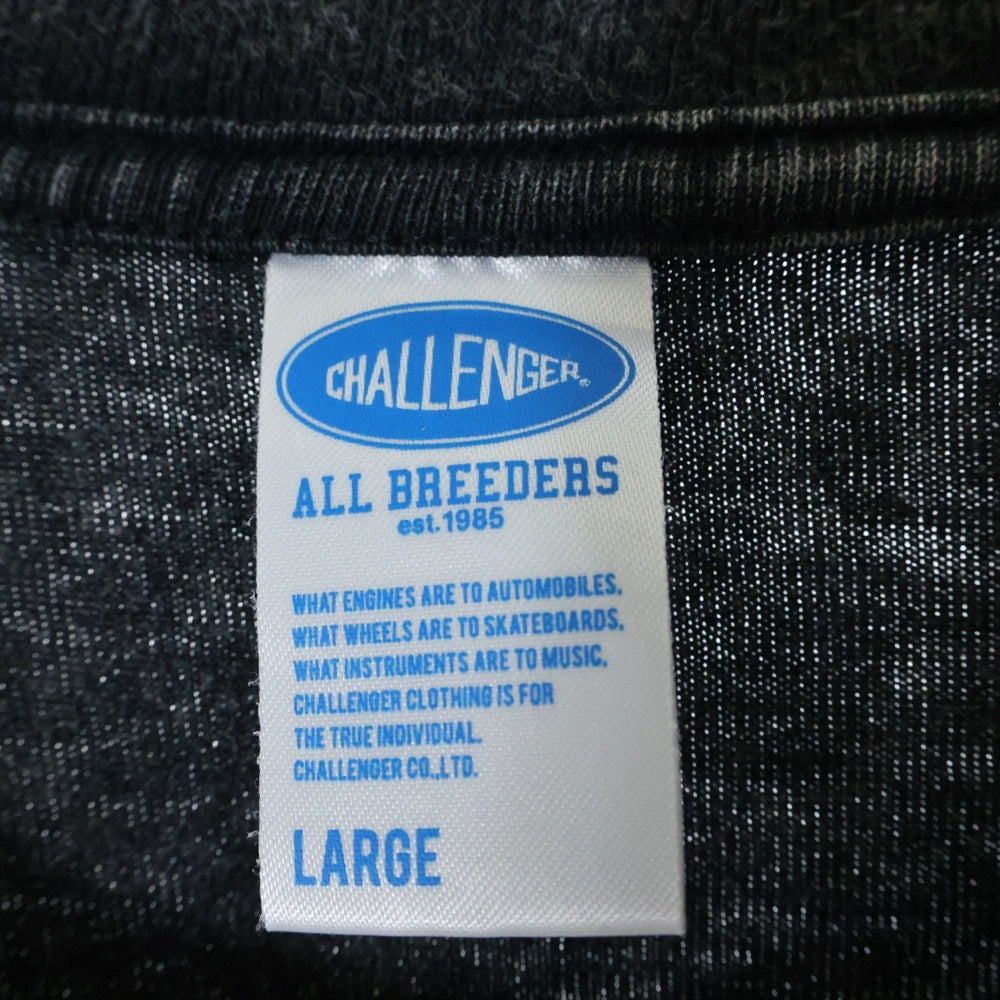CHALLENGER(チャレンジャー) PIGMENT LOGO TEE ピグメントロゴ半袖Tシャツ カットソー グレー