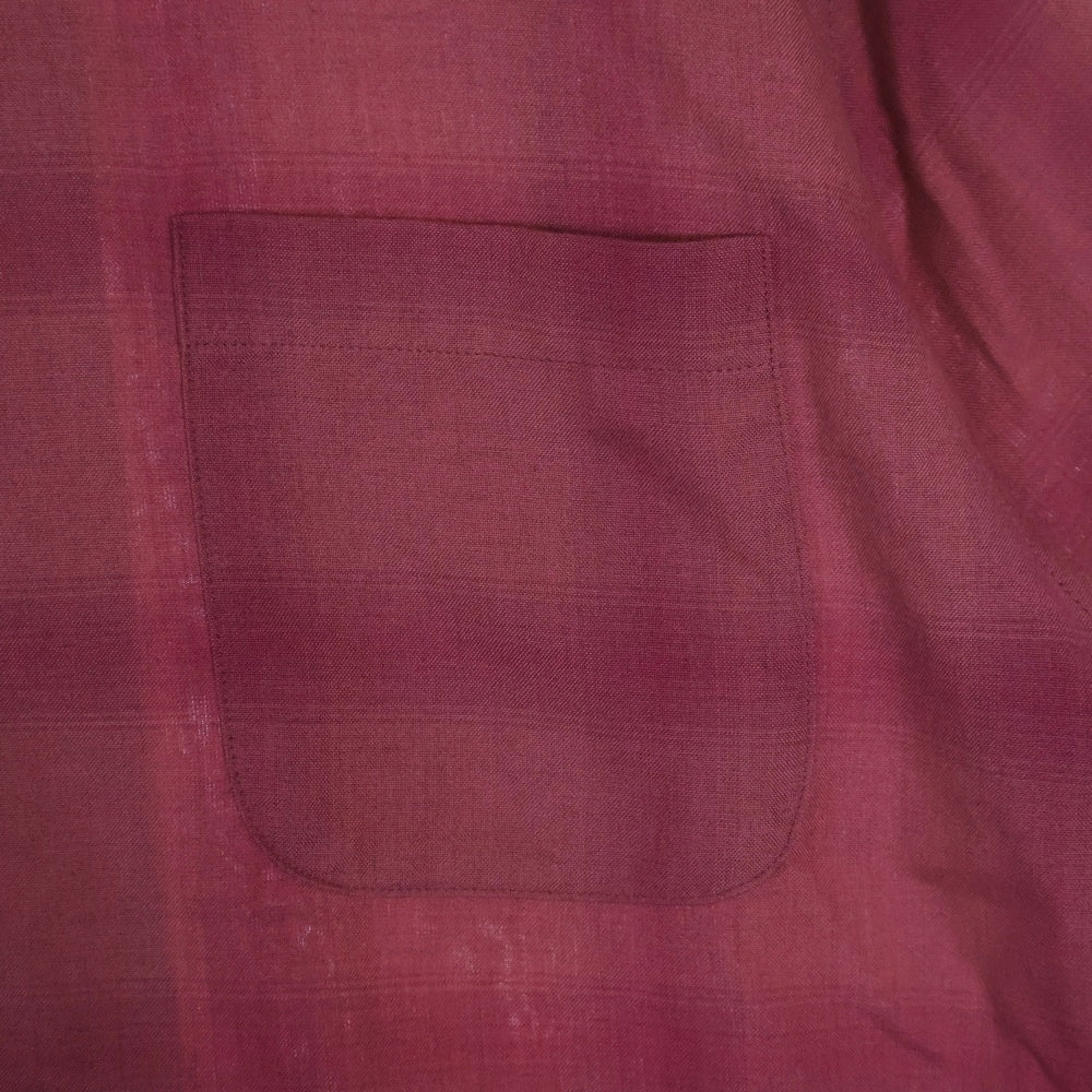 WACKO MARIA(ワコマリア) 25SS OMBRE CHECK OPEN COLLAR SHIRT S/S オンブレチェック柄 開襟シャツ 半袖シャツ ピンク