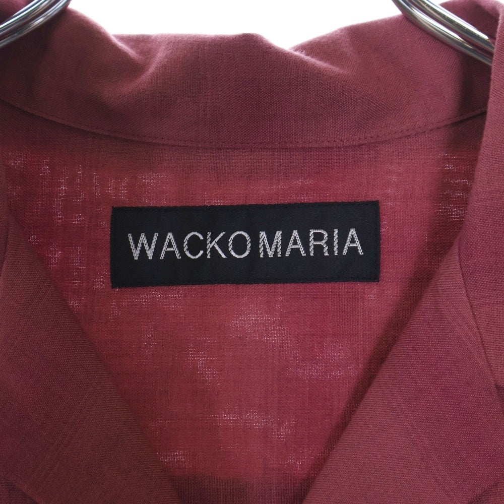 WACKO MARIA(ワコマリア) 25SS OMBRE CHECK OPEN COLLAR SHIRT S/S オンブレチェック柄 開襟シャツ 半袖シャツ ピンク