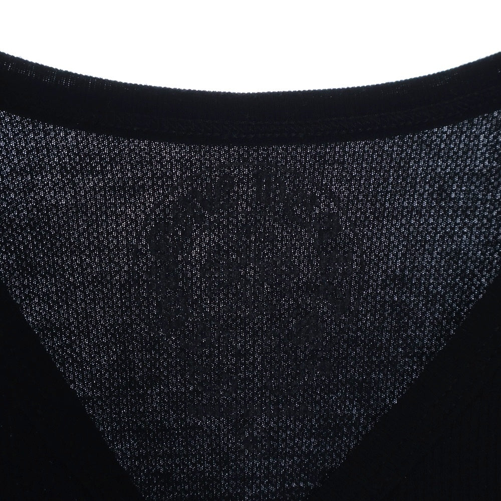 CHROME HEARTS(クロムハーツ) Horseshoe Arm Floral Thermal L/S Tee ホースシュー アームフローラル サーマル長袖Tシャツ ロンT ブラック