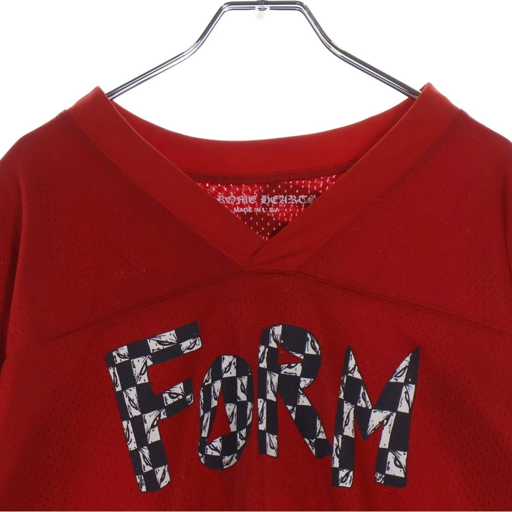 CHROME HEARTS(クロムハーツ) ×MATTY BOY PPO FORM TEAM MESH WARM UP JERSEY TEE マッティボーイ メッシュプリントジャージー 長袖Tシャツ ロングスリーブカットソー レッド
