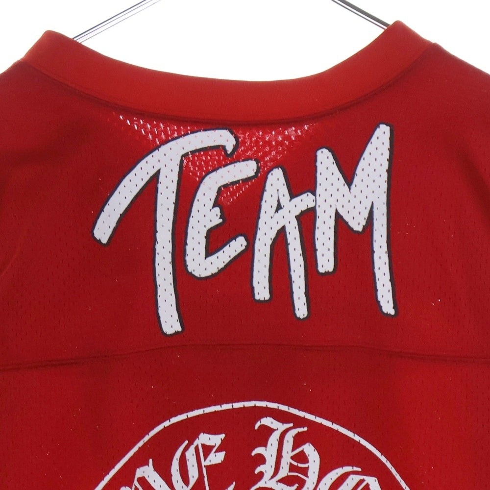 CHROME HEARTS(クロムハーツ) ×MATTY BOY PPO FORM TEAM MESH WARM UP JERSEY TEE マッティボーイ メッシュプリントジャージー 長袖Tシャツ ロングスリーブカットソー レッド